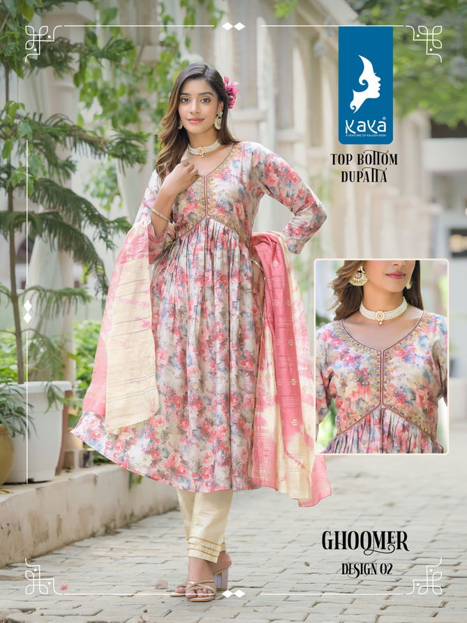 Kaya Ghoomer 01 Chanderi Model Readymade Suits Catalog
